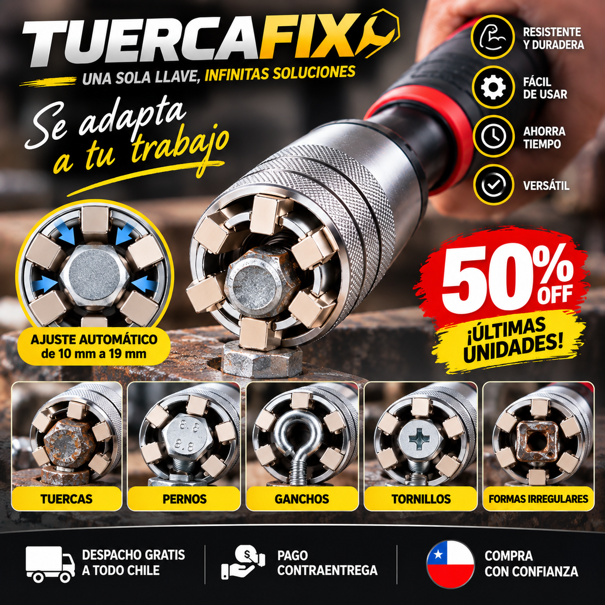 TUERCAFIX - Ajusta cualquier tuerca en segundos