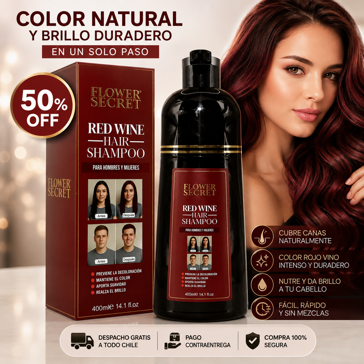 SHAMPOO ANTICANAS FLOWER SECRET