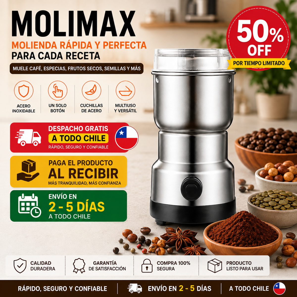 Moledor De Cafe Y Granos