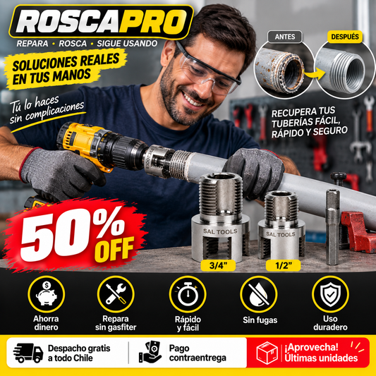 ROSCAPRO - Roscado interno y externo en una sola herramienta