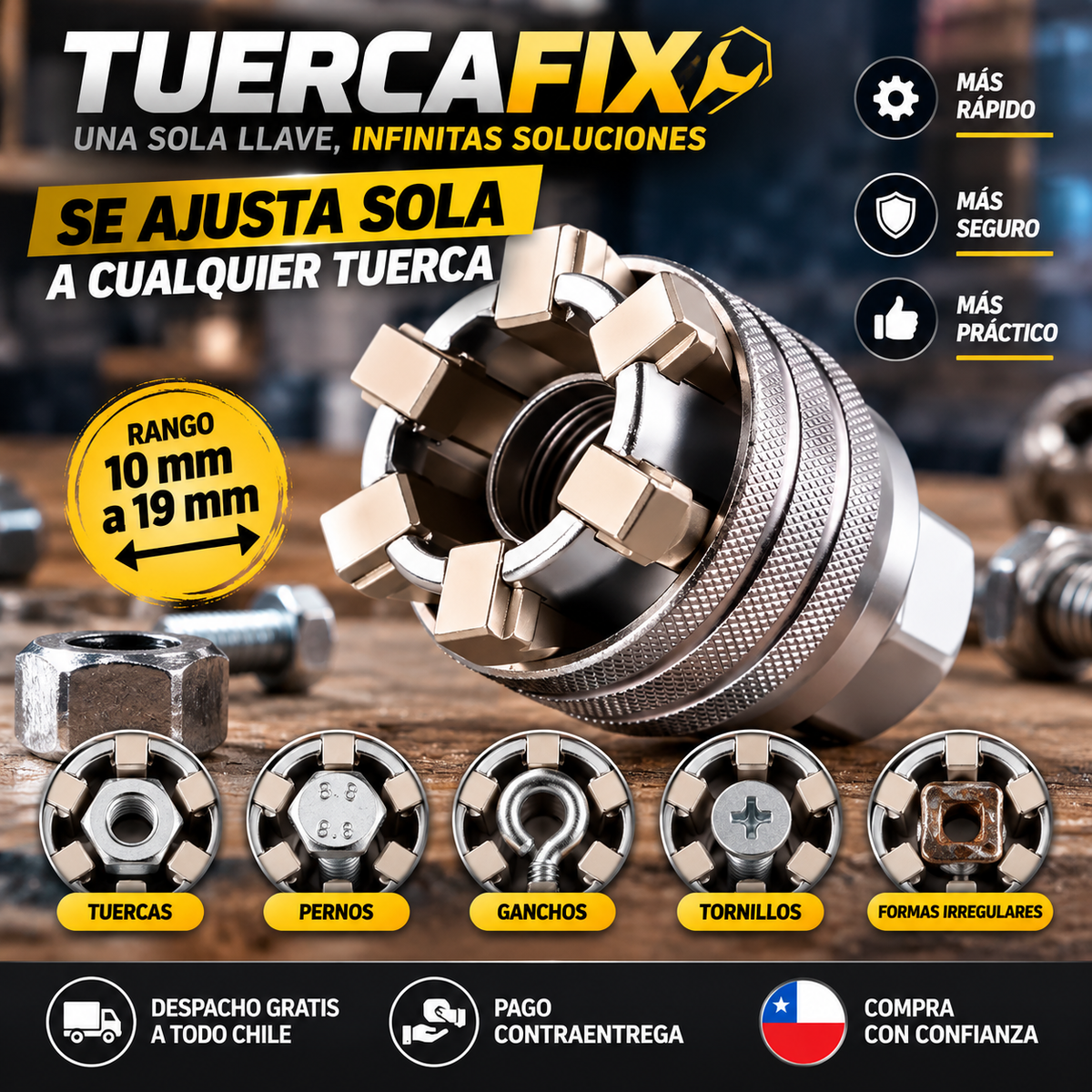 TUERCAFIX - Ajusta cualquier tuerca en segundos