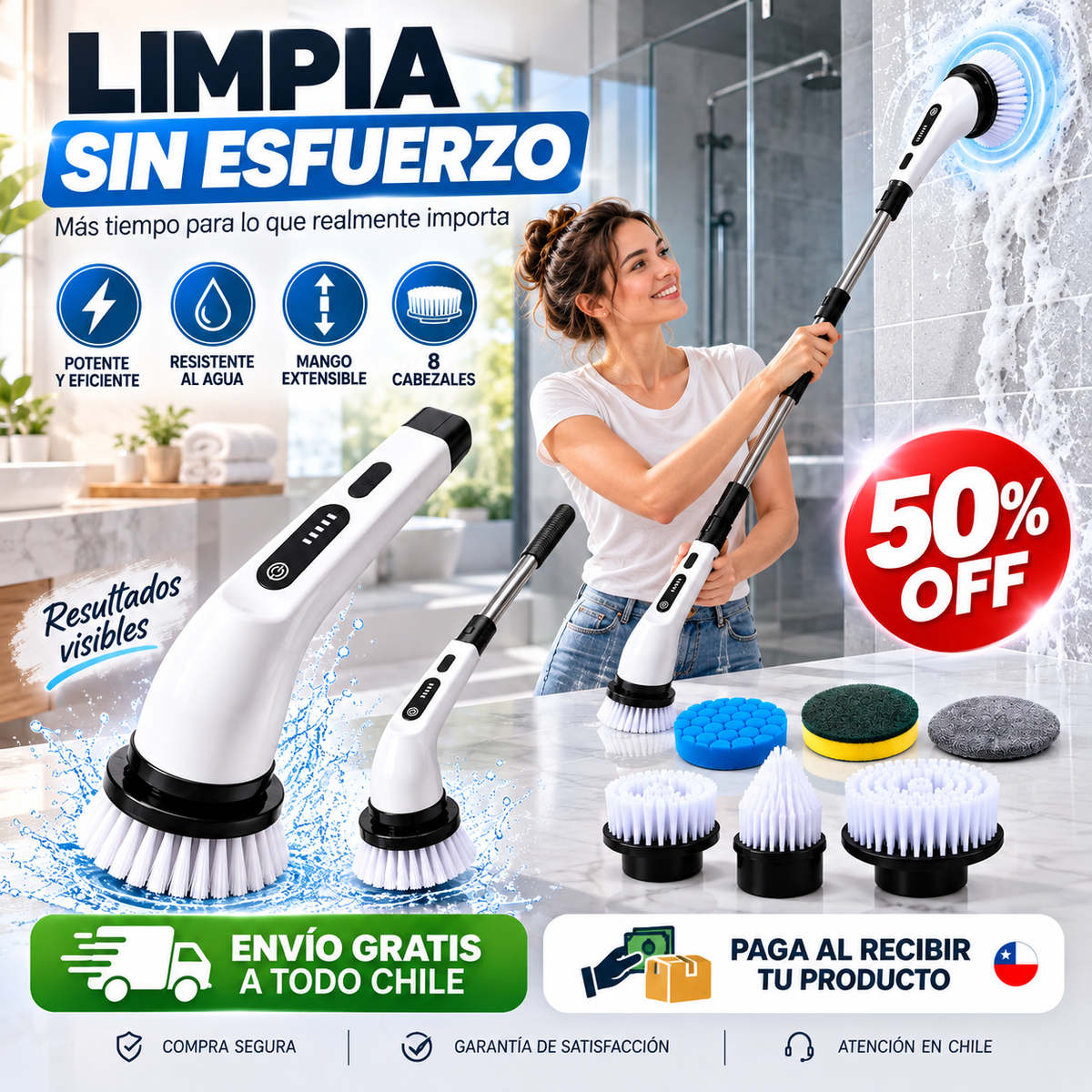 Cepillo de limpieza 8 en 1