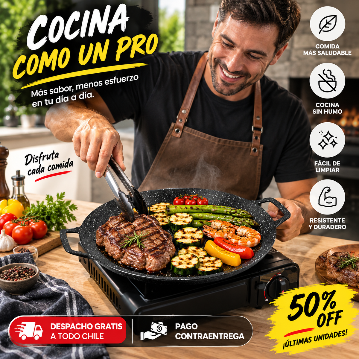 Plancha Coreana de cocina