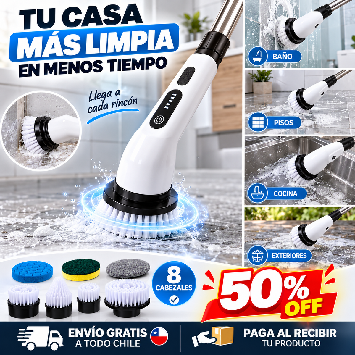 Cepillo de limpieza 8 en 1