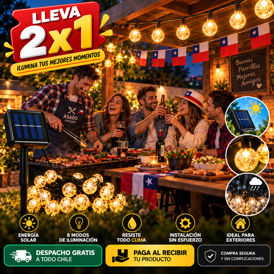 Guirnalda de luces solares de 3 metros