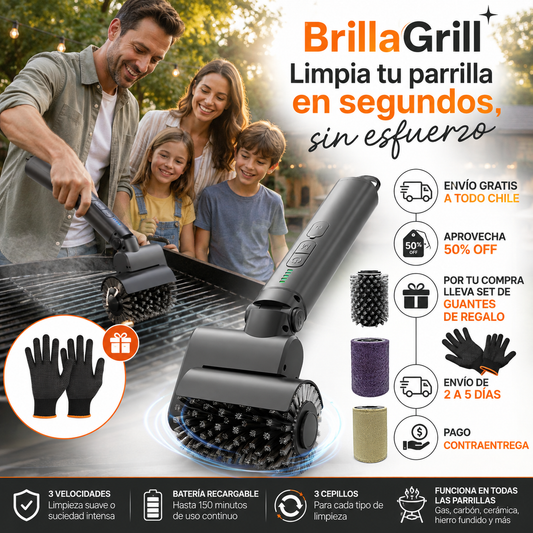 BrillaGrill – Limpia tu parrilla en segundos, sin esfuerzo